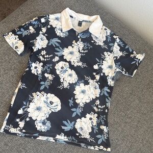 SHEIN Floral Polo Shirt